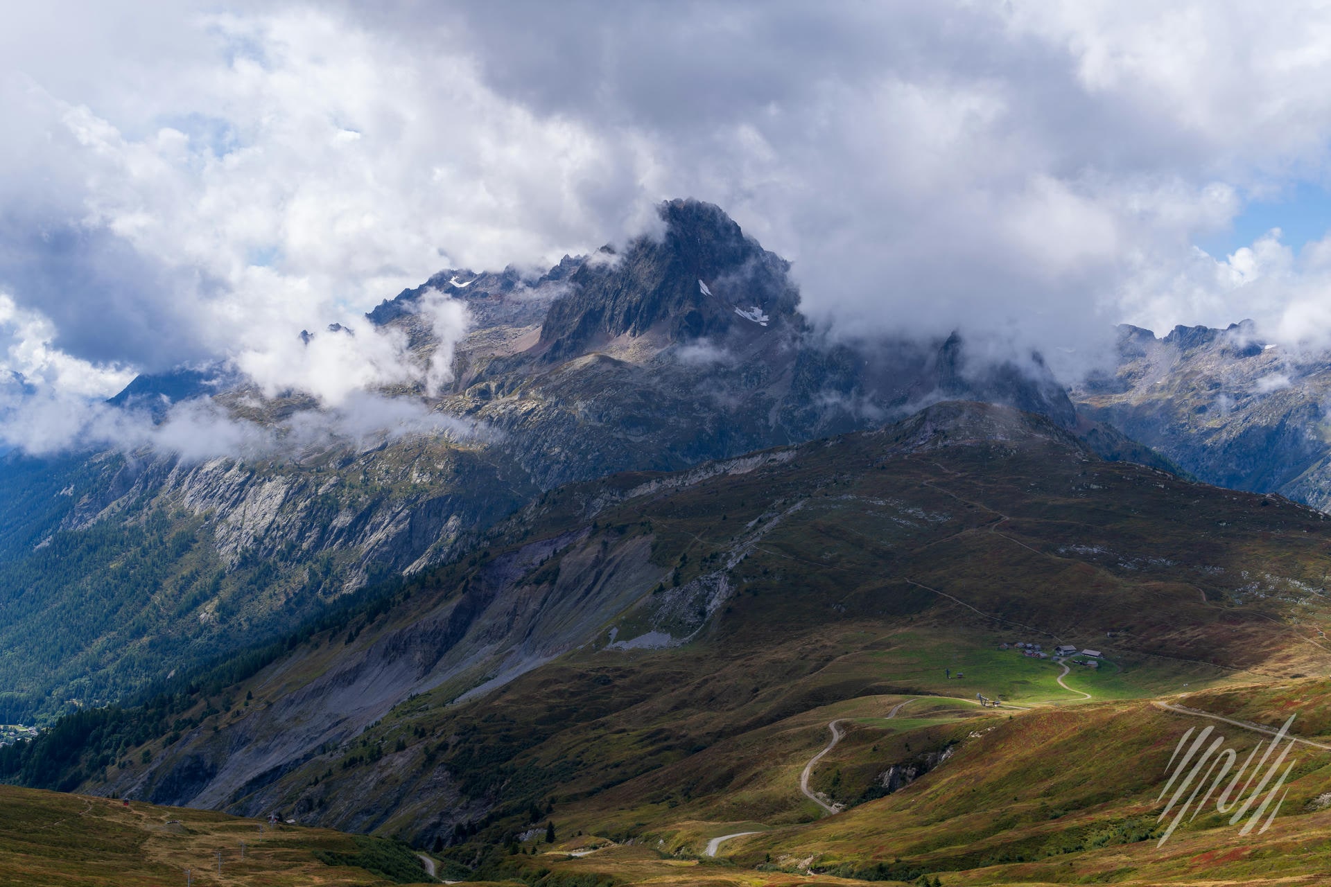 Clouded Alpine Peaks
